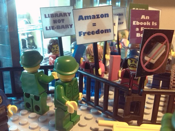 Crowd shot - anti book protest